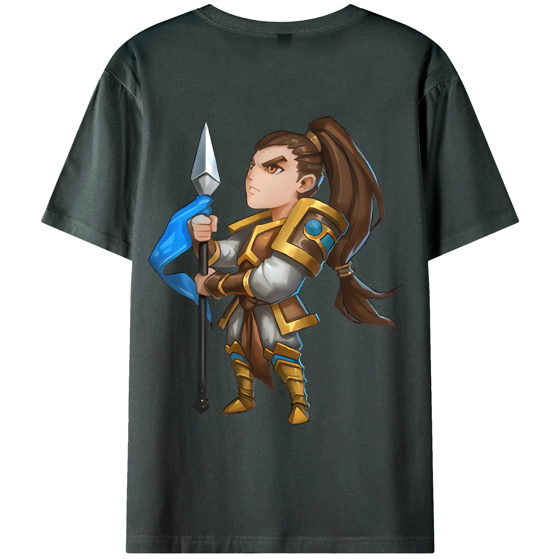 （画像用） リーグ・オブ・レジェンド League of Legends LOL 綿100％ メンズ半袖Tシャツ（バックプリント） 通気性